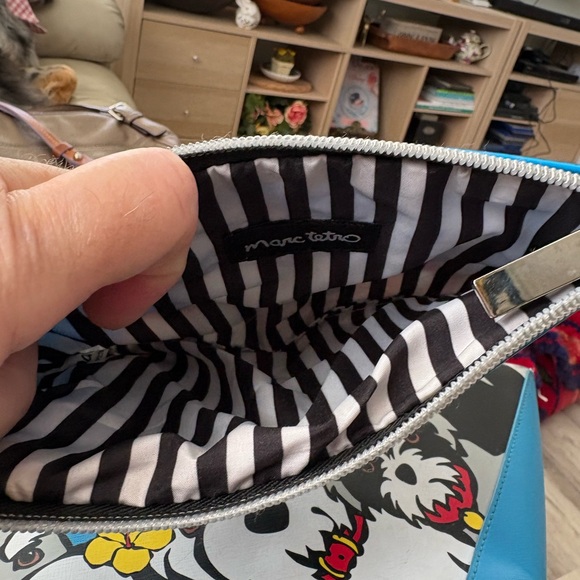 Marc Tetro Rare group dog 🐶 Blue Tote Bag with Playful Dog Print - Picture 9 of 11